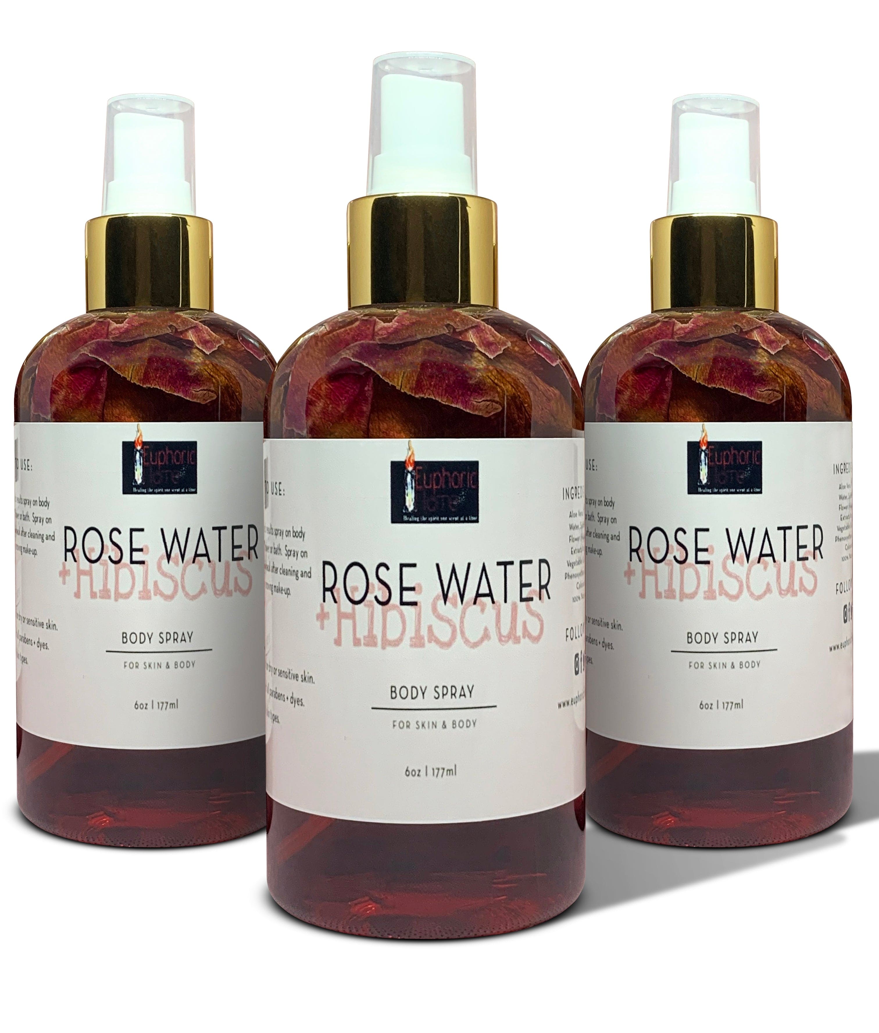 Hydrating Water Rose Toner Hibiscus Toner Spray Euphoric Flame