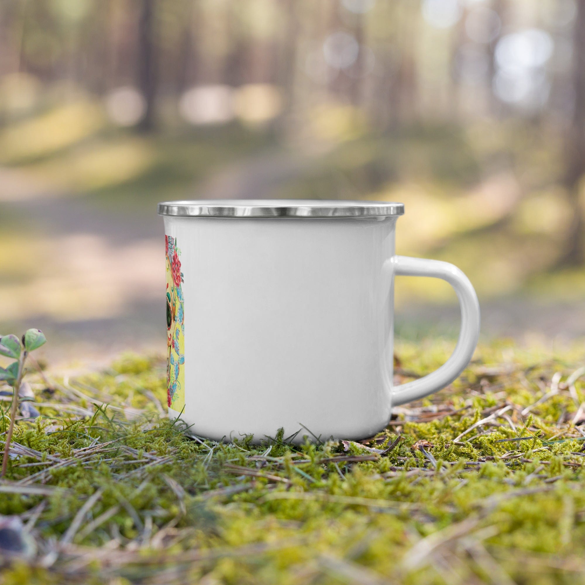 Skull Enamel Mug