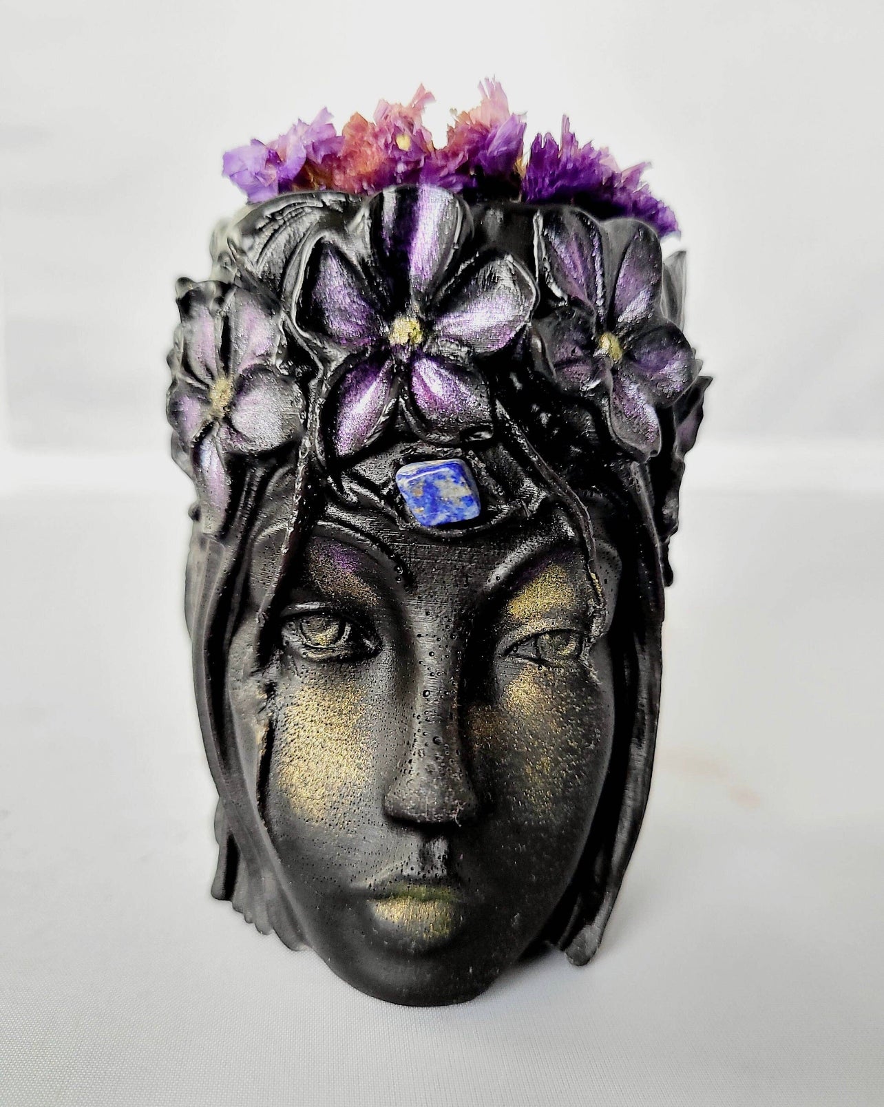 Earth Goddess Head Pillar Candle