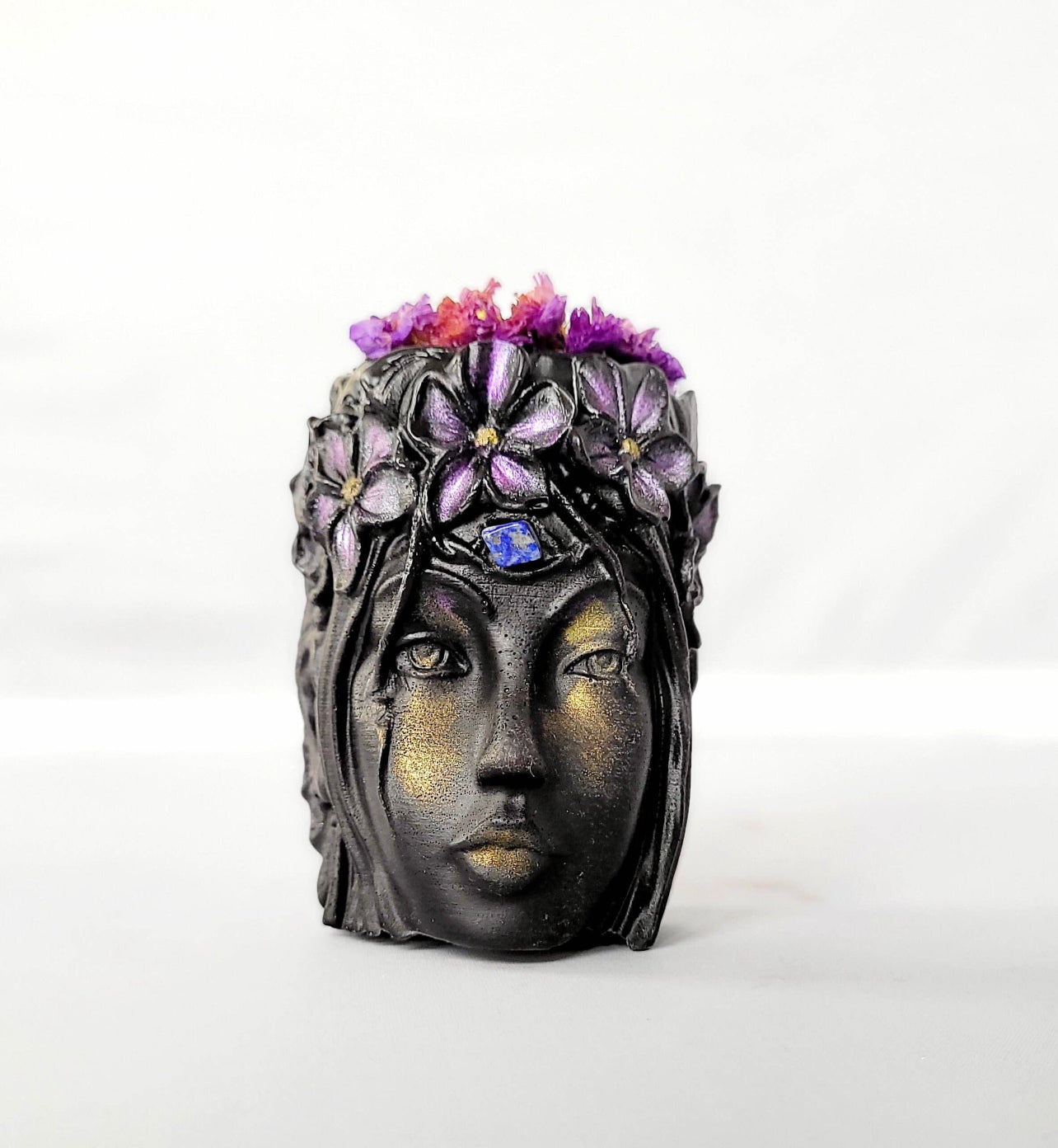 Earth Goddess Head Pillar Candle