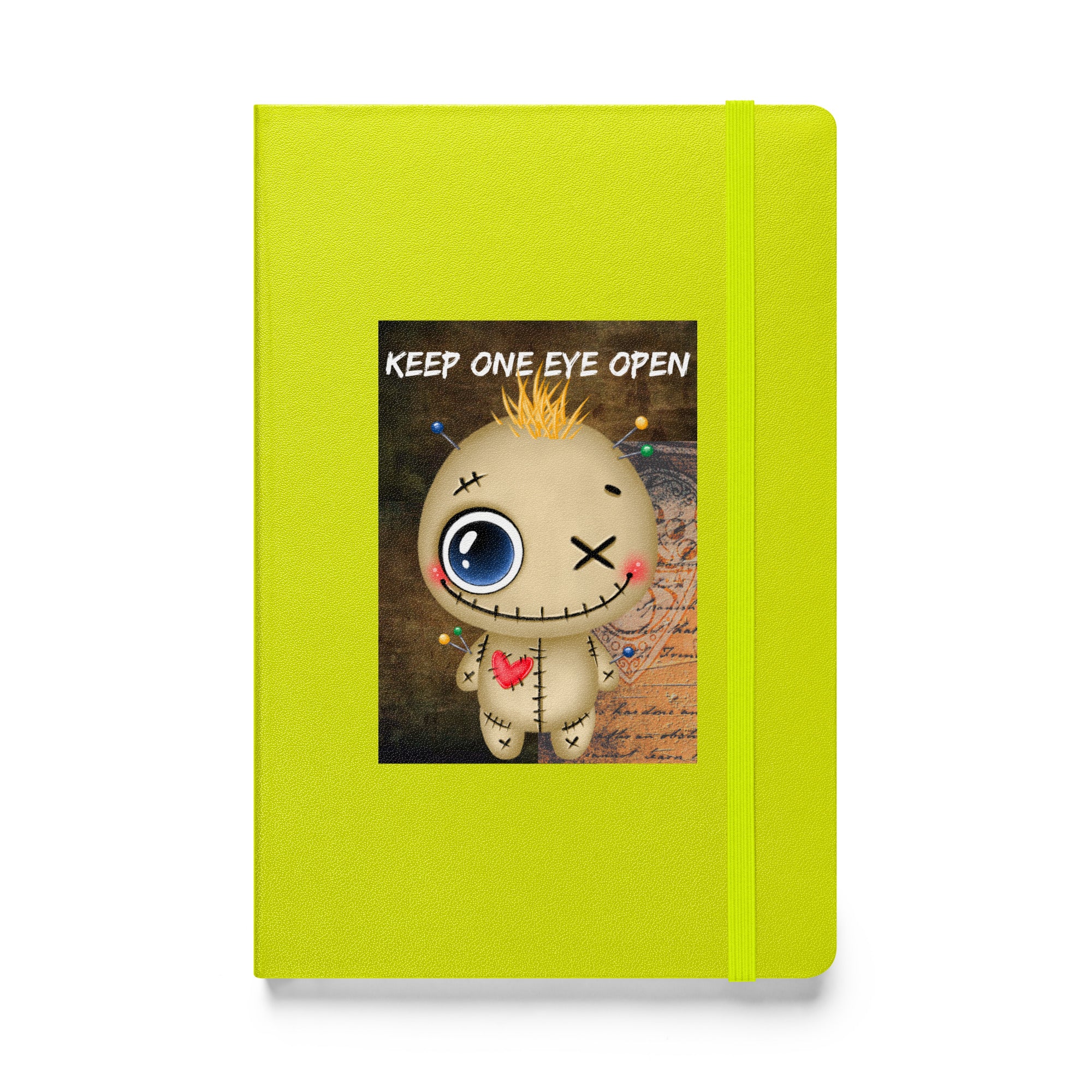 Keep One Eye Open Voodoo Doll Hardcover bound notebook